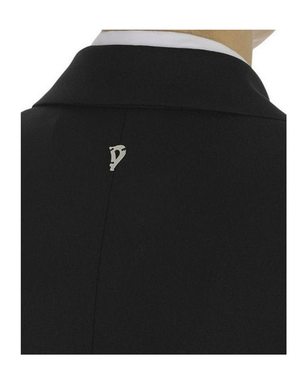 Dondup Black Double-Breasted Long-Sleeve Blazer