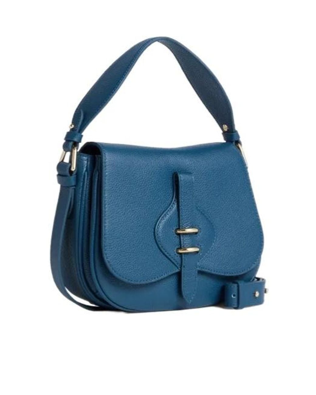 Coccinelle Blue Small Mavery Buckle Shoulder Bag