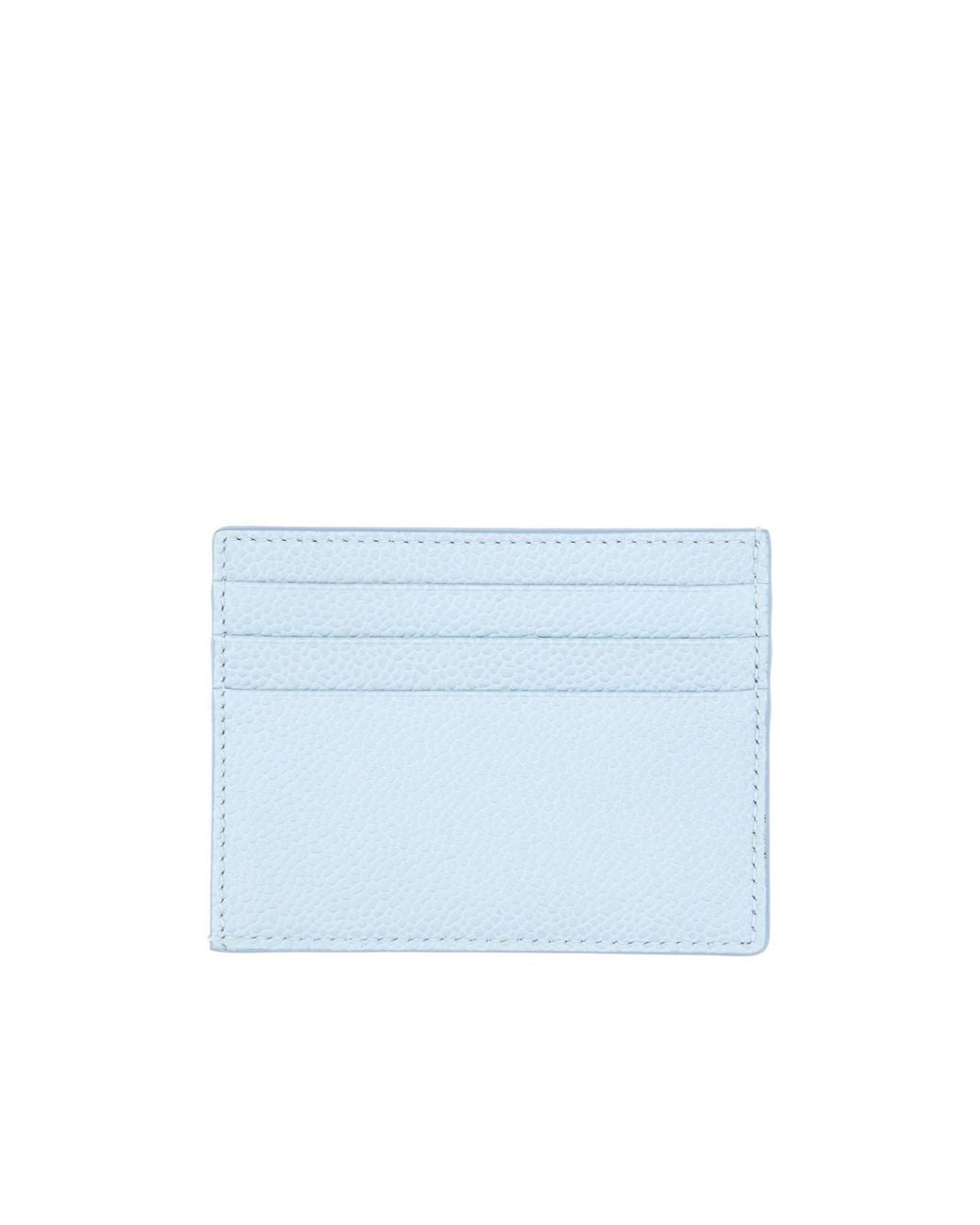 Thom Browne Blue Rwb Striped Logo Printed Card Holder for men