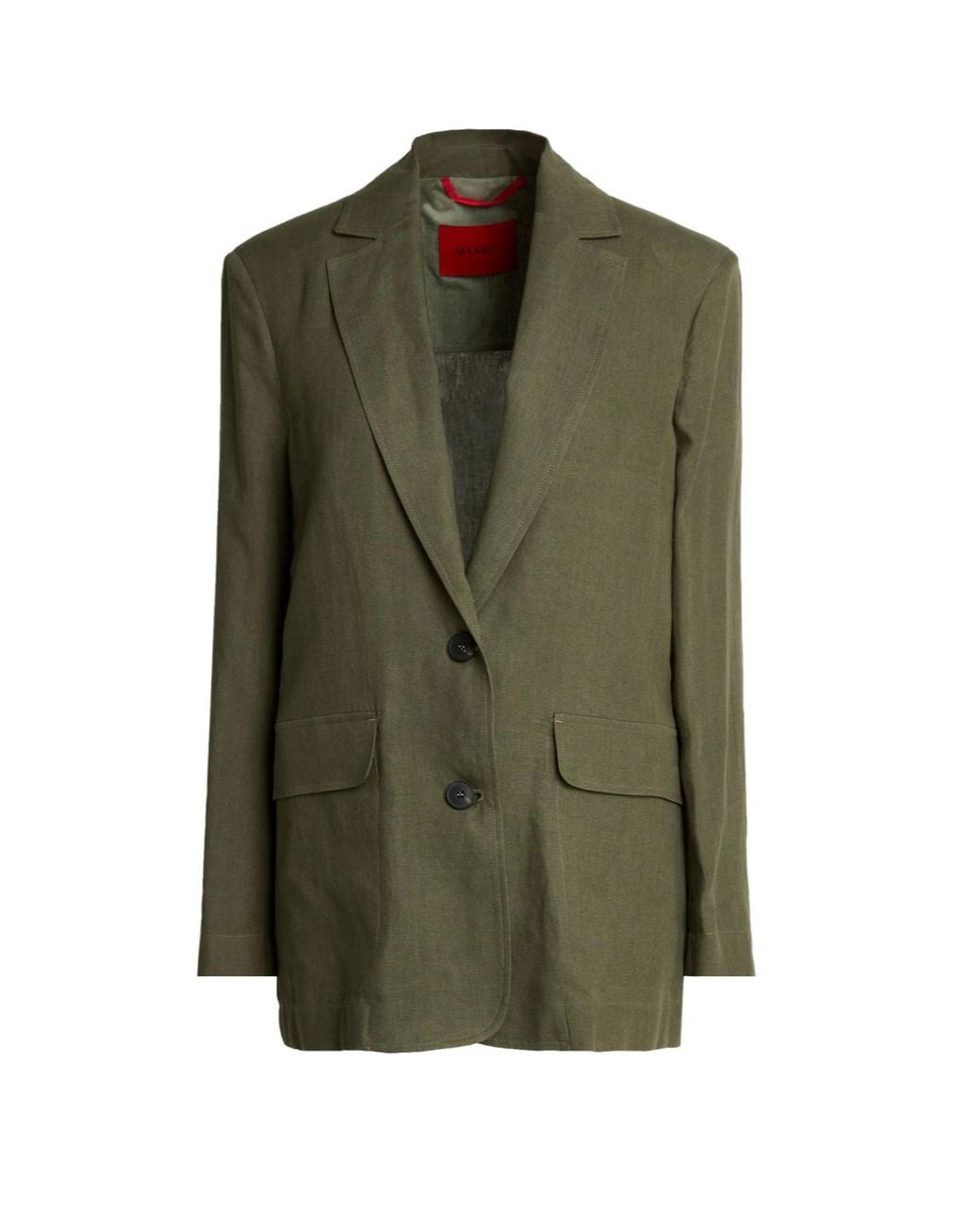 MAX&Co. Green Minimalist Linen Blazer