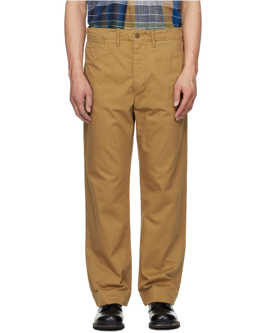 RRL Natural Ralph Lauren Mid Rise Field Chino Trousers for men