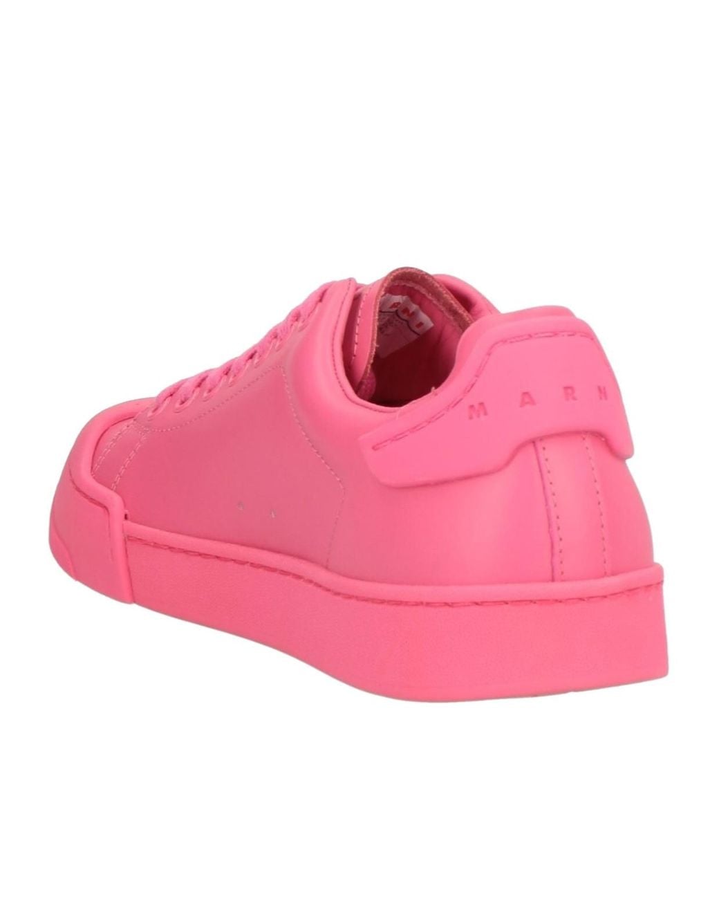 Marni Pink Solid-Colored Low-Cut Leather Shoes