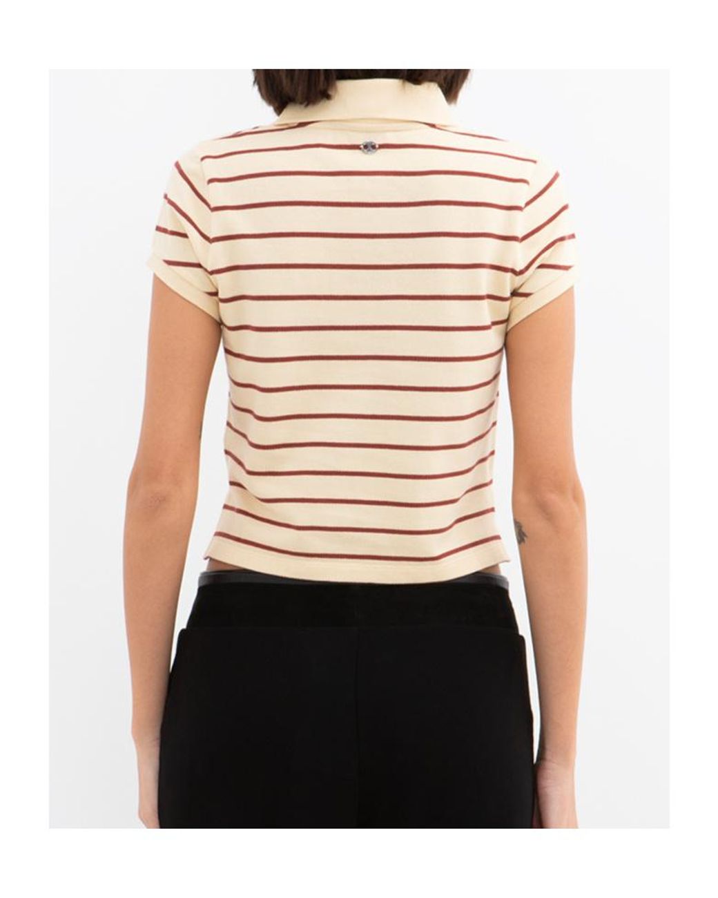 Rabanne Natural Rabanne Striped Polo T-Shirt