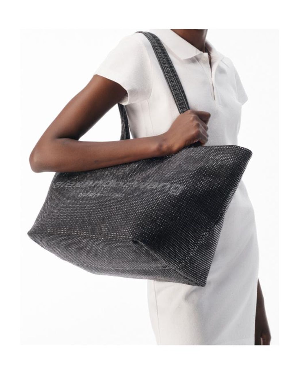 Alexander Wang Black Punch Logo Tote Bag