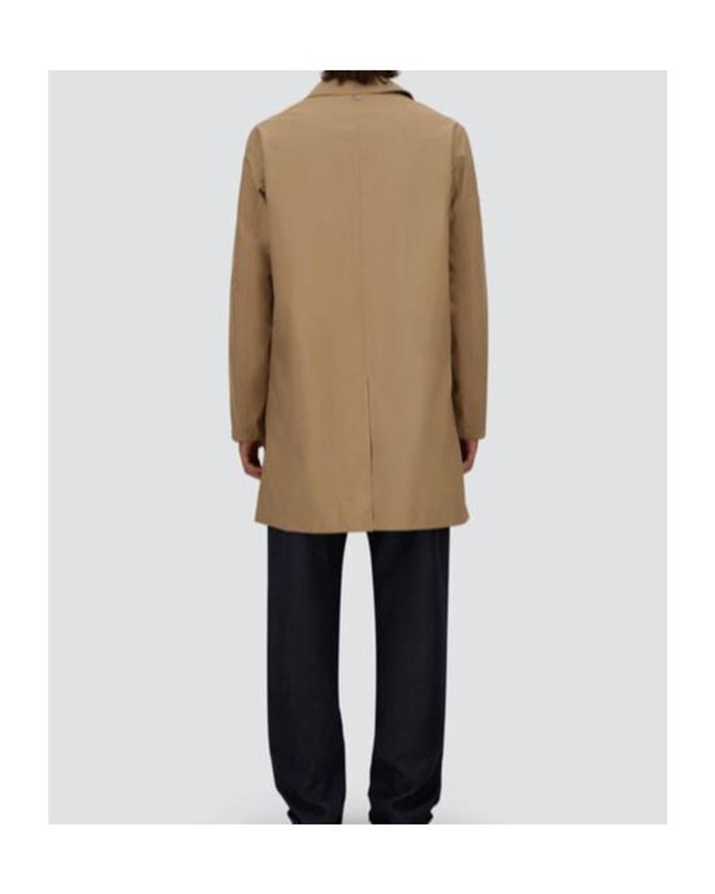 Herno Natural Long-Sleeved Buttoned Raincoat for men