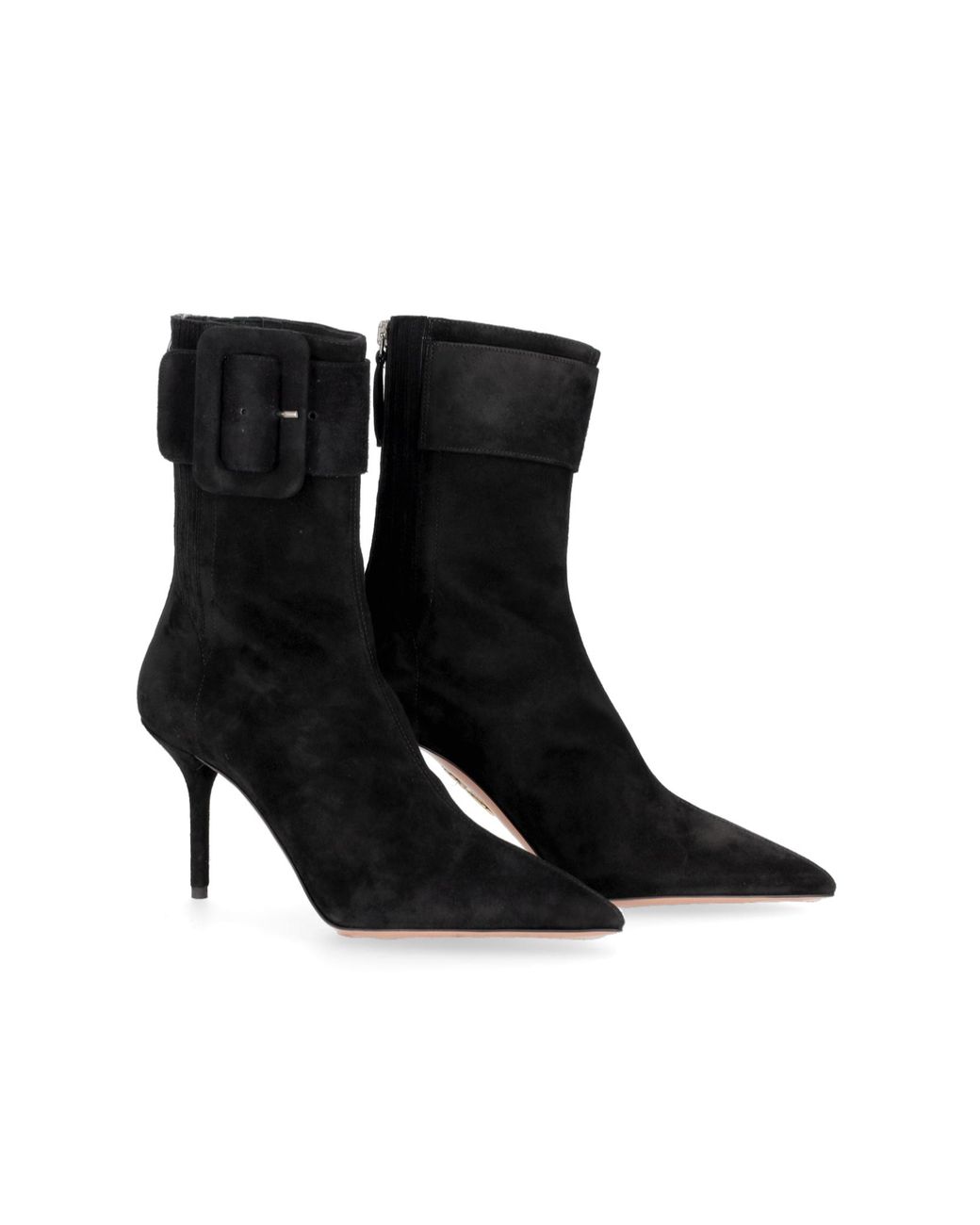 Aquazzura Black St Honoré 95Mm Suede Boots