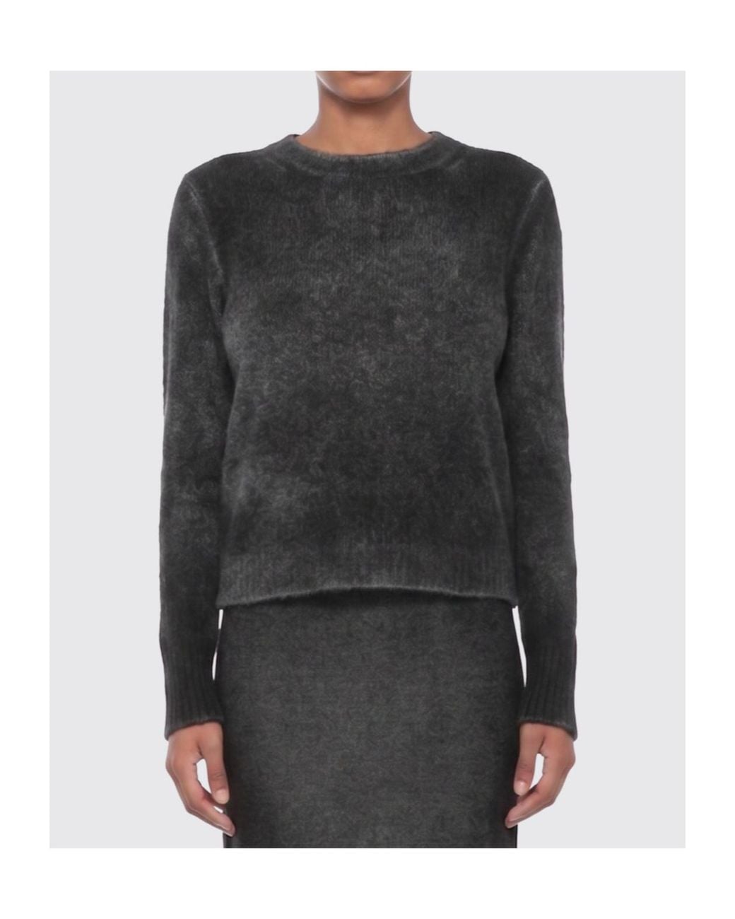 Avant Toi Black Brushed Long-Sleeve Knitted Sweater