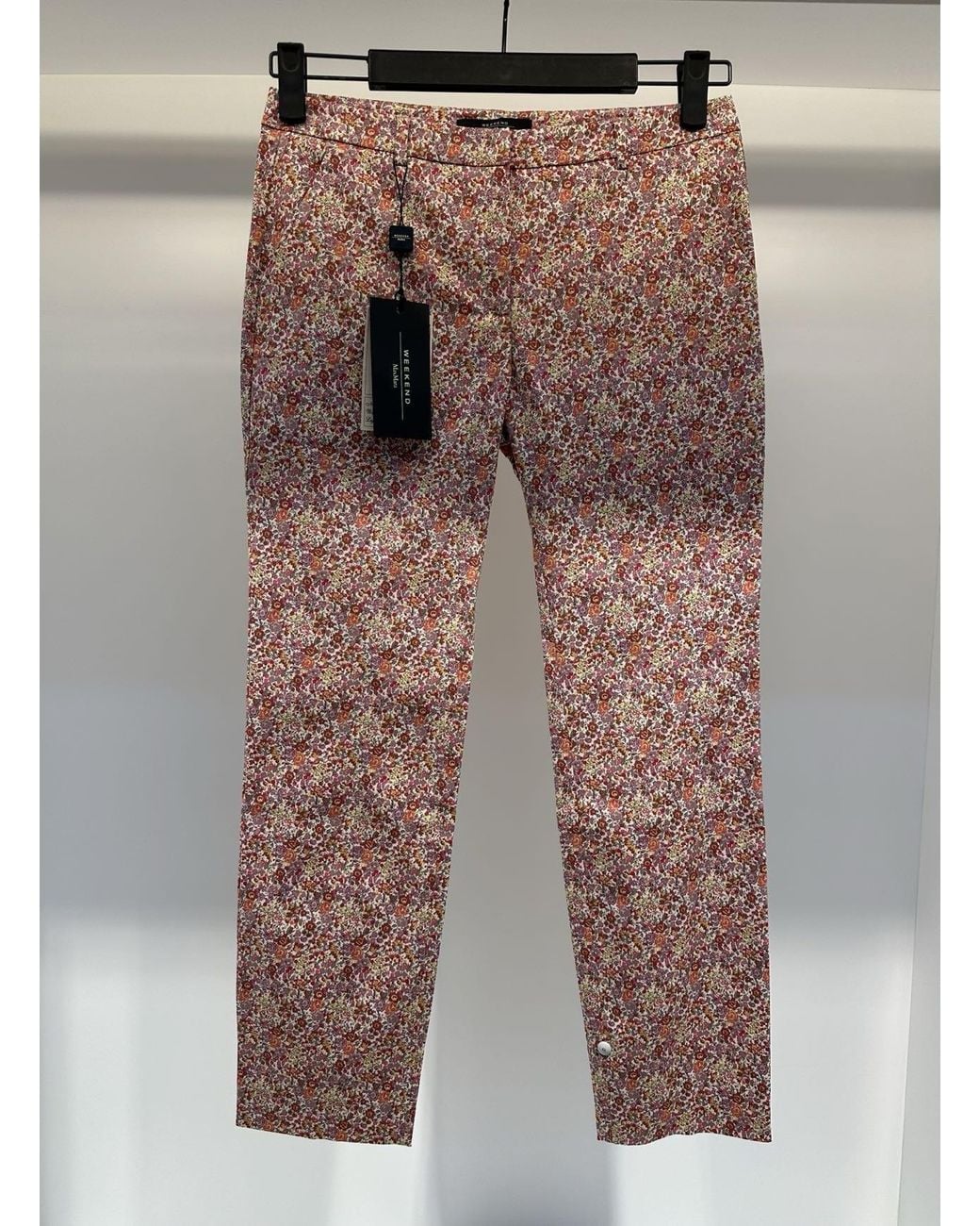 Weekend by Maxmara White Flower Casual Pants