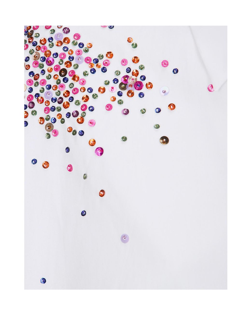 Dries Van Noten White Oversized Embellished Cotton Oxford Shirt