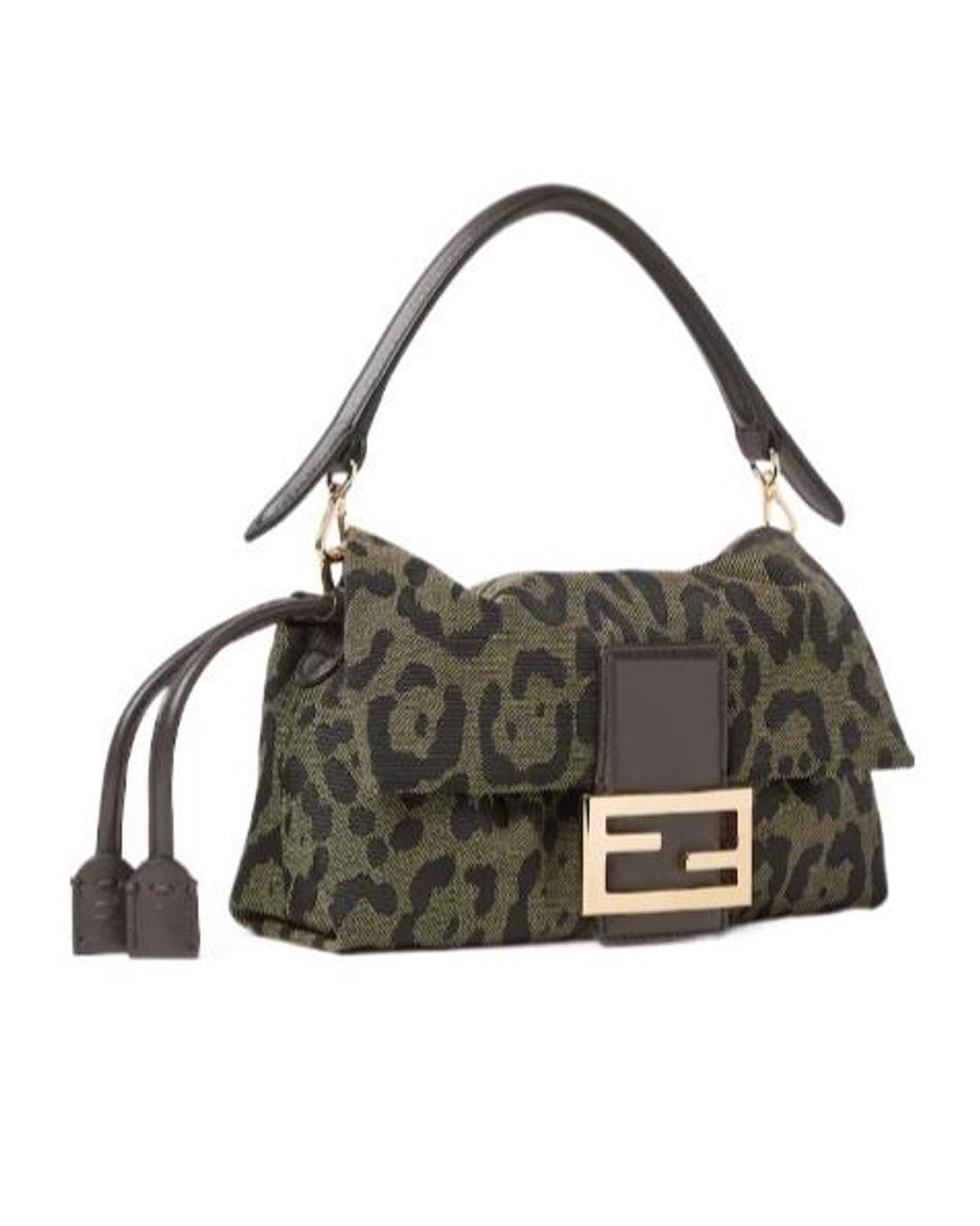 Fendi Metallic And Jaguar-Stripe Motif Jacquard Fabric Mini-Bag