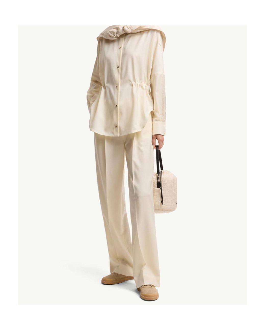 Moncler Natural Gabardine Tailored Trousers