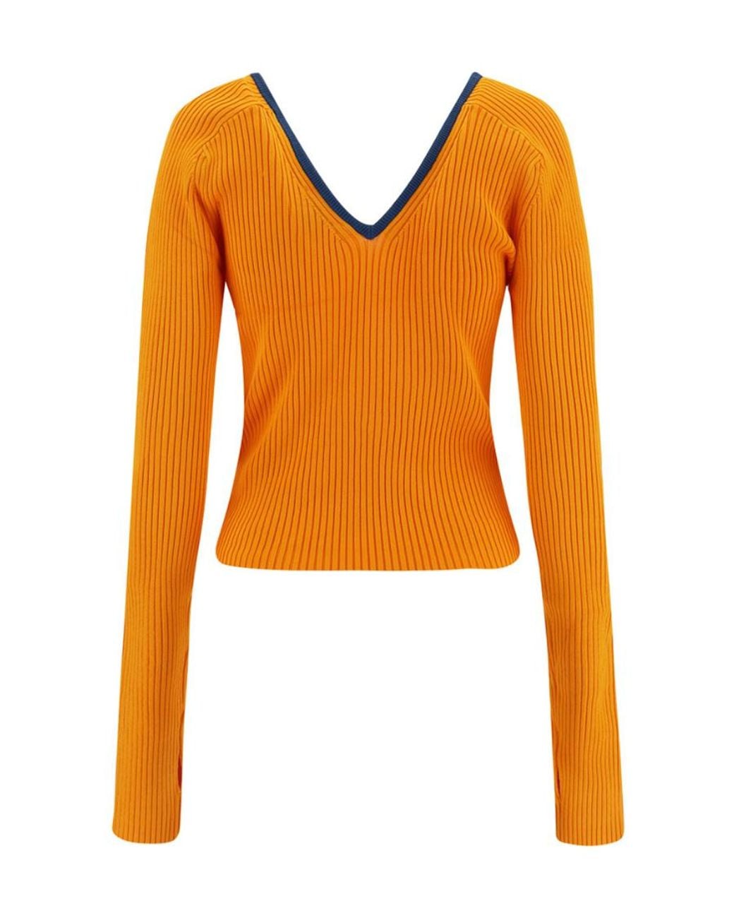 DIESEL Orange Ribbed Zip-Up Cardigan