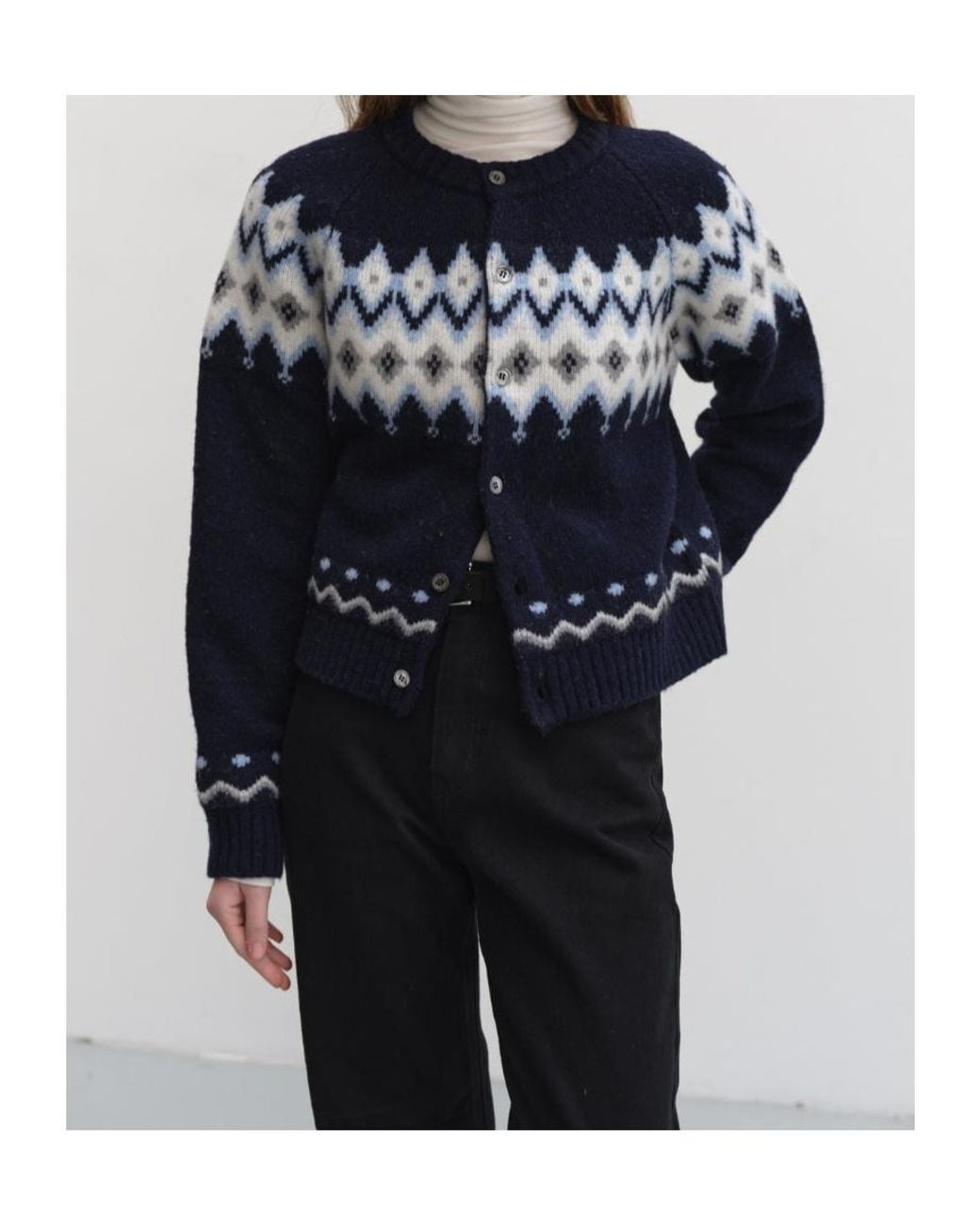 DUNST Blue Long-Sleeved Crew-Neck Knit Top for men