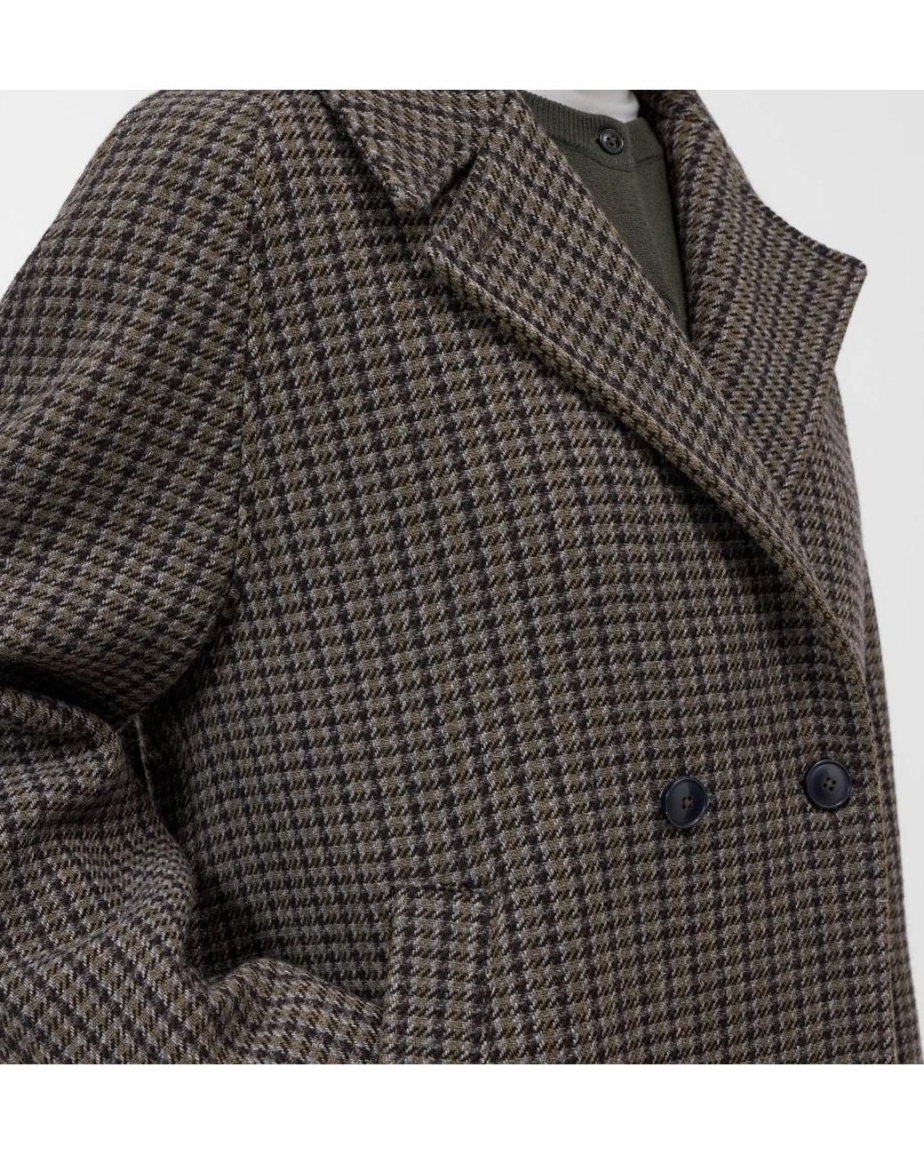 Closed Black Double-Breasted Wool-Blend Coat