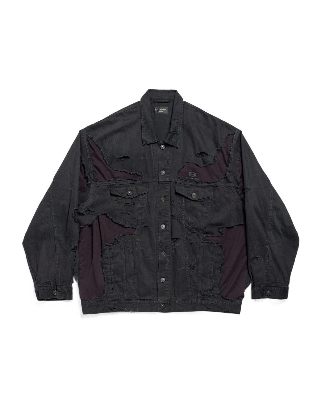 Balenciaga Blue Unity Sports Icon Patchwork Jacket for men