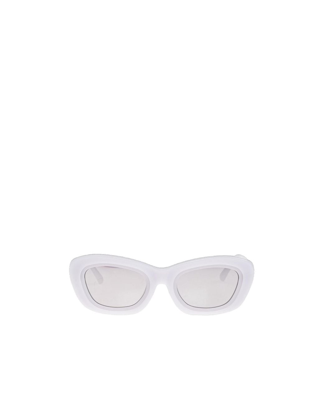 The Attico White Full Frame Sunglasses for men