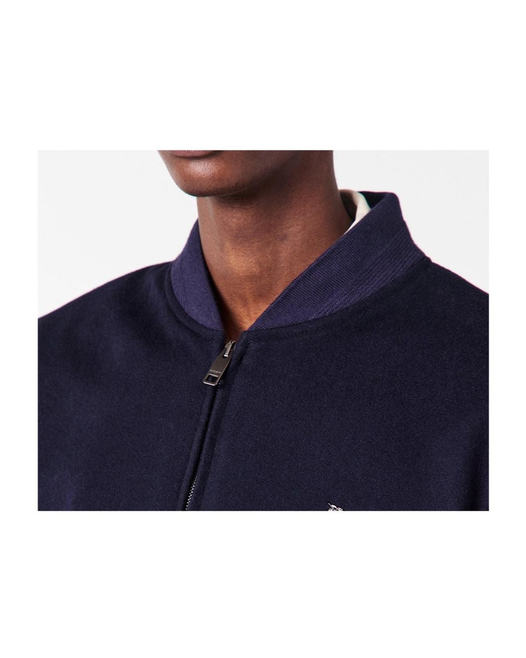 Burberry Blue Baseball-Collar Jacket for men