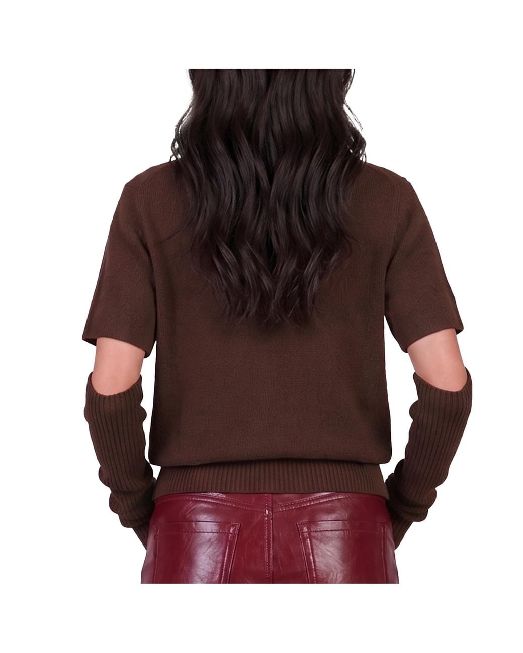 FEDERICA TOSI Short-Sleeve Layered Knitted Sweater