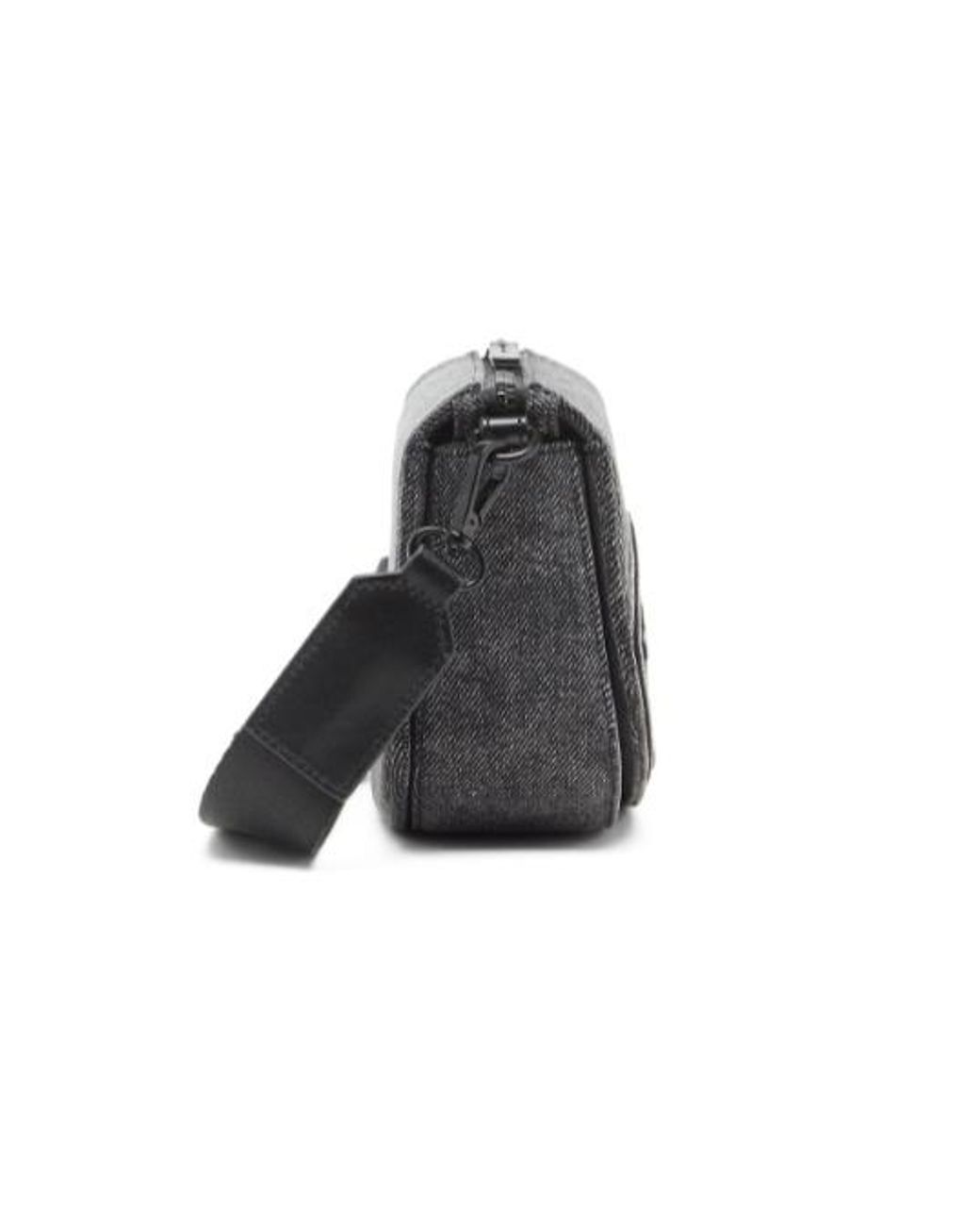 DIESEL Gray Oval Logo Messenger Bag for men
