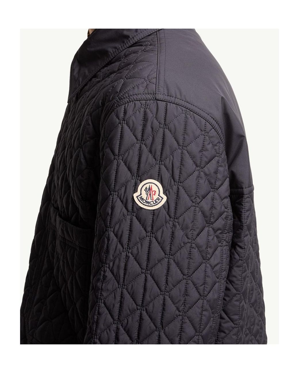 Moncler Gray Theoline Diamond-Quilted Padded Mid-Length Jacket for men