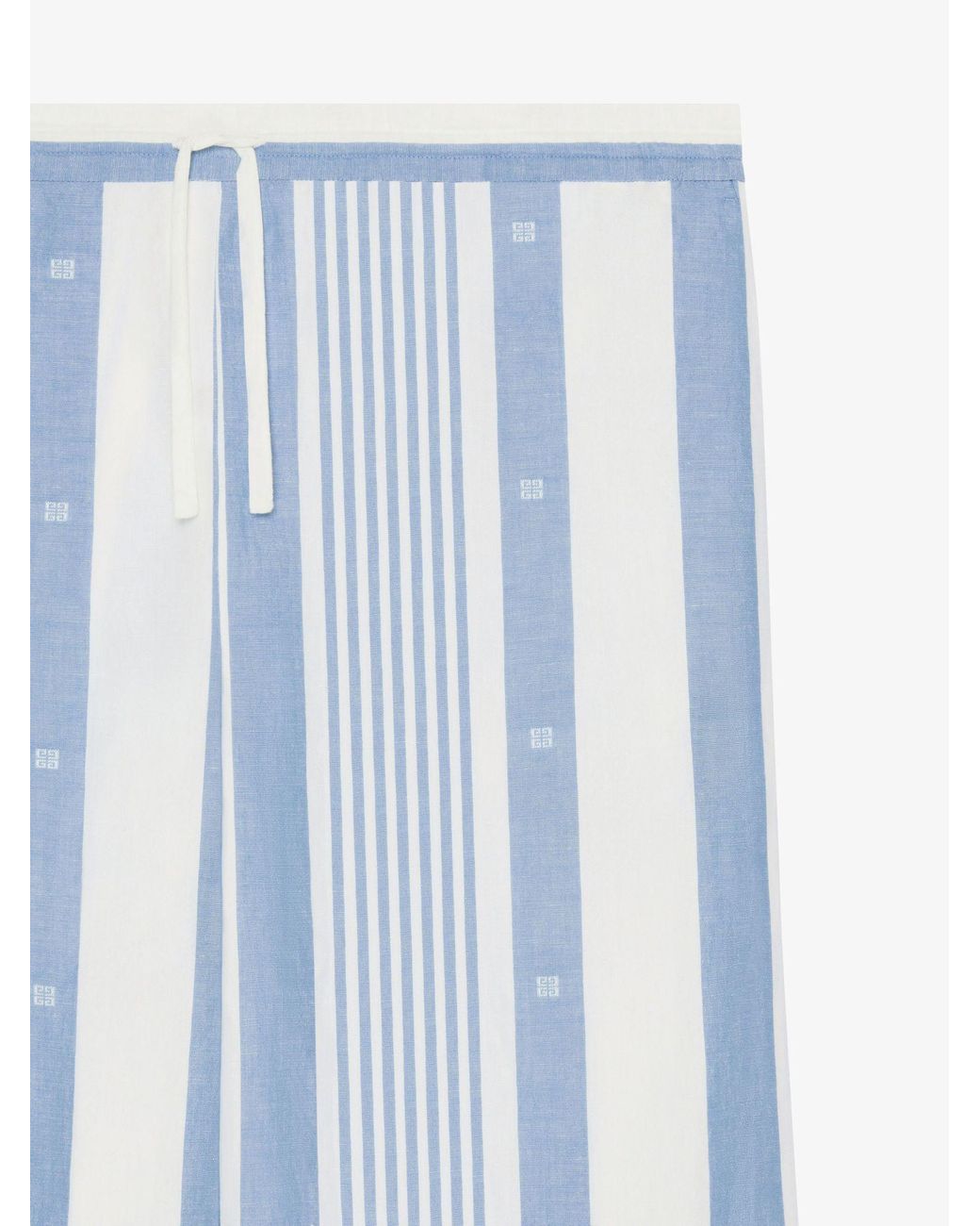 Givenchy Blue Striped Motif Drawstring Trousers