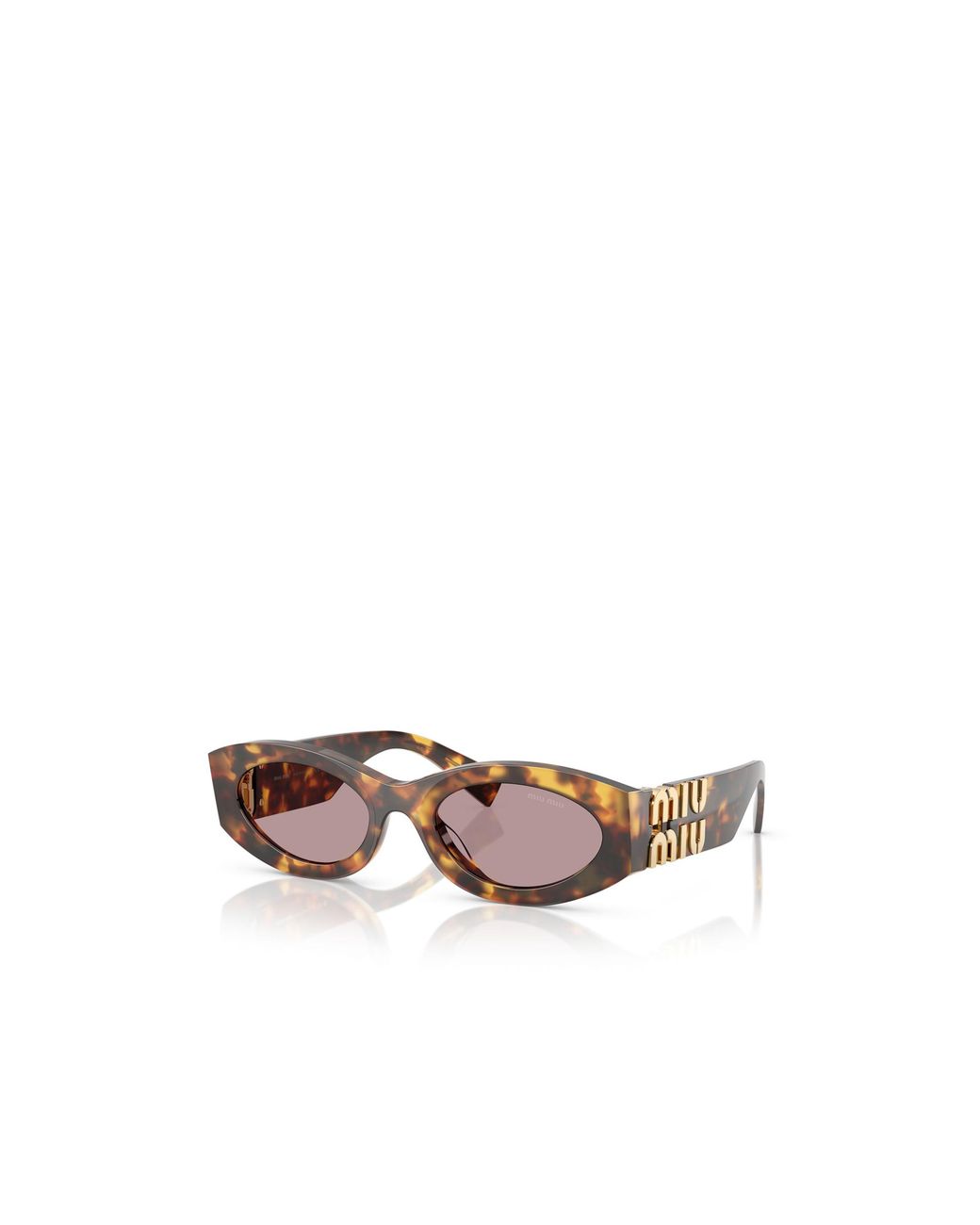 Miu Miu Pink Eyewear Oval-Frame Sunglasses