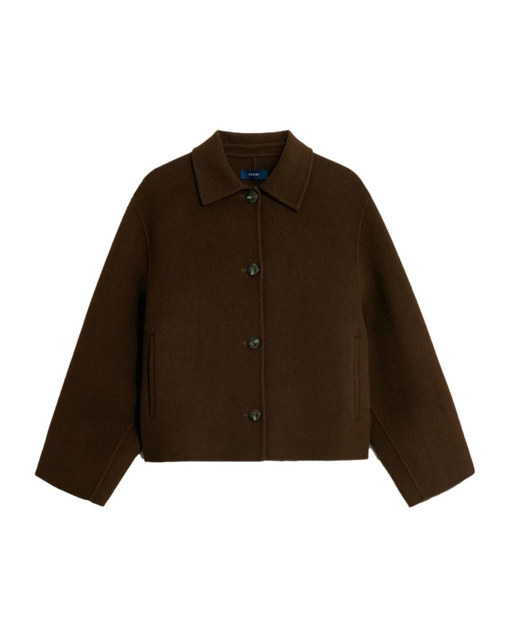 Soeur Brown Gyoda Button-Front Jacket