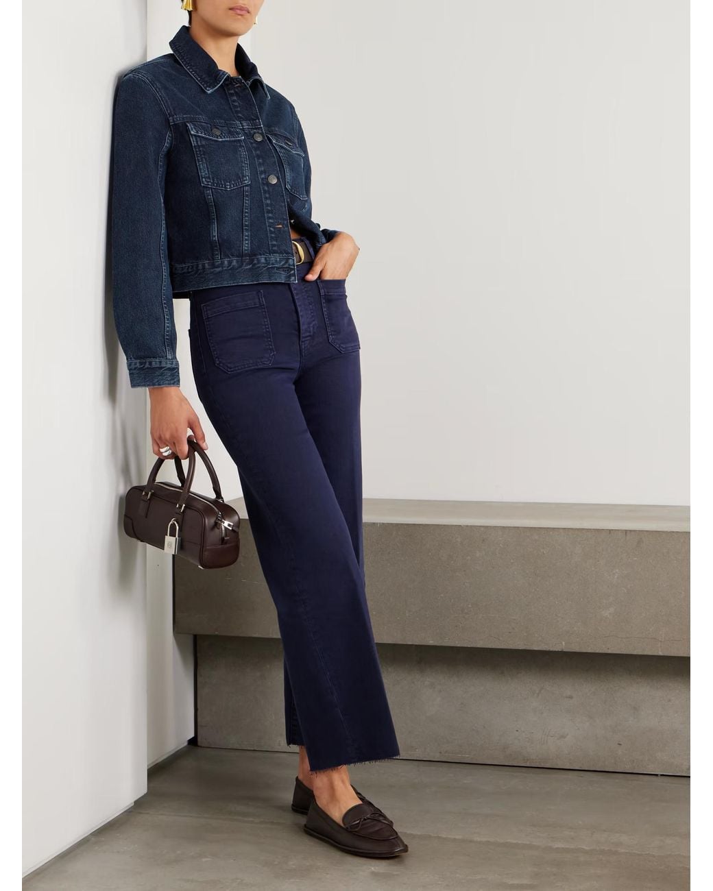 FRAME Blue Sharp Denim Jacket