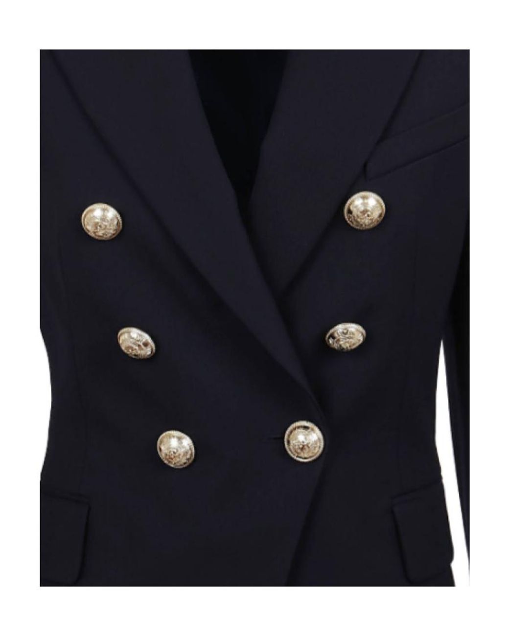 Balmain Blue Notched Lapel 6 Button Double-Breasted Blazer