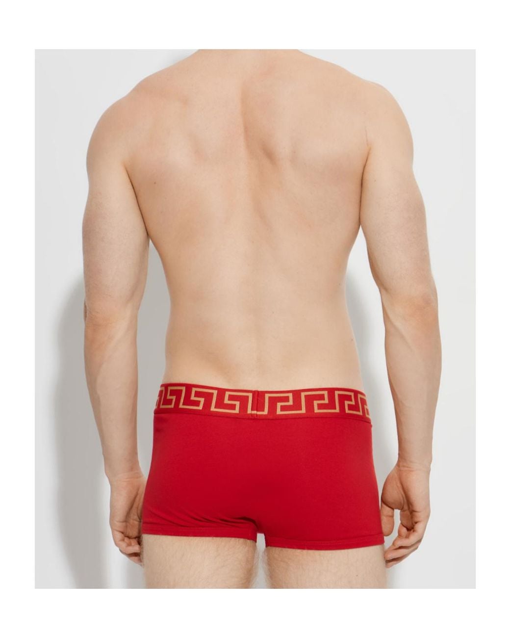 Versace Red Greca Logo Boxer Briefs for men