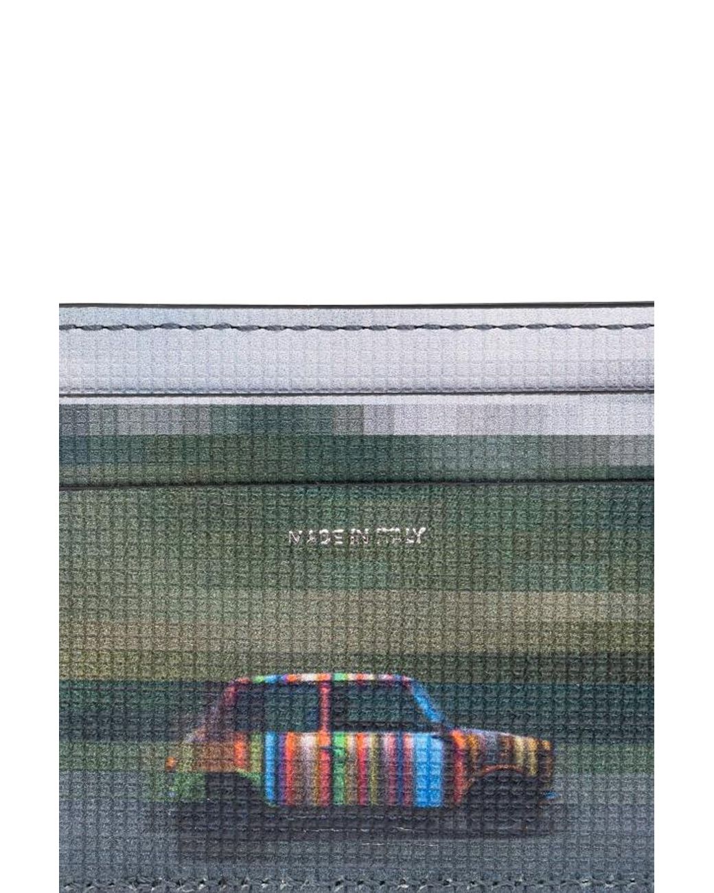 Paul Smith Blue Car Printed Cardholder for men
