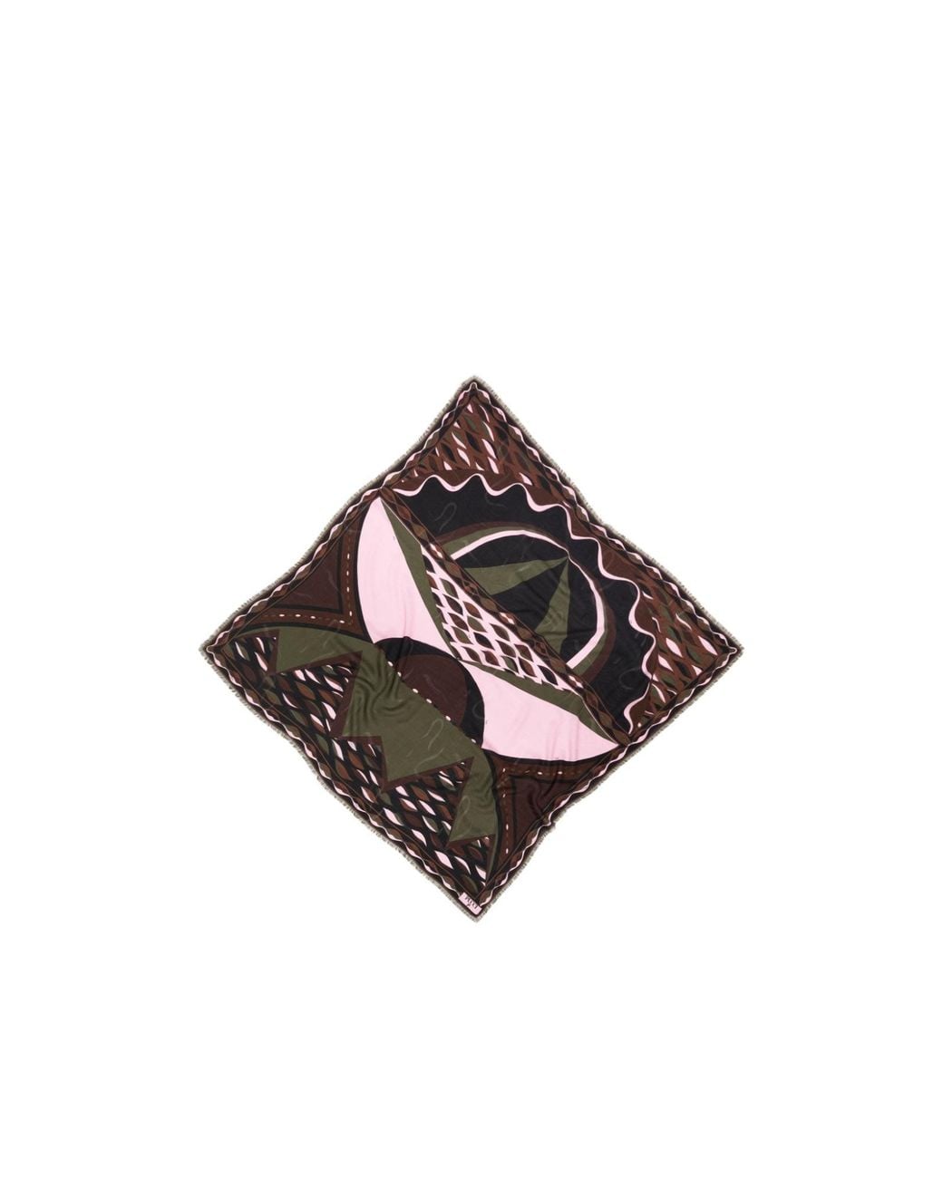 Emilio Pucci Brown Pucci Dune Print Pashmina