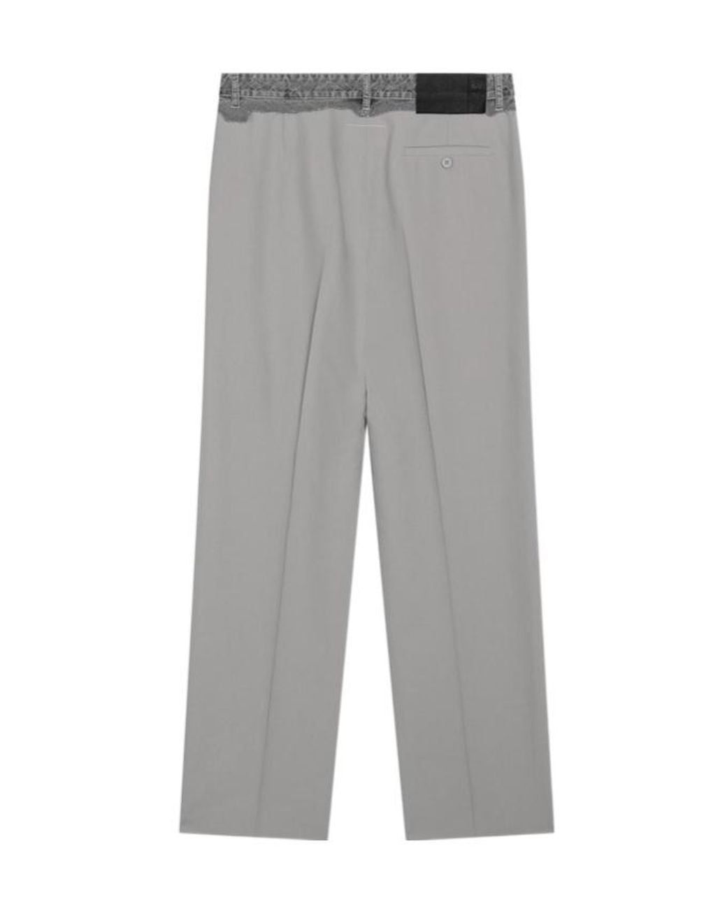 MM6 by Maison Margiela Gray Belted Pleated Trousers for men