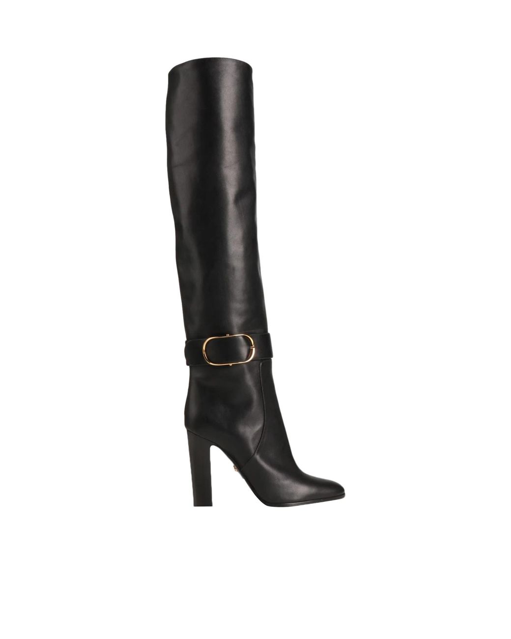 Dolce & Gabbana Black Solid Color Over-The-Knee Boots