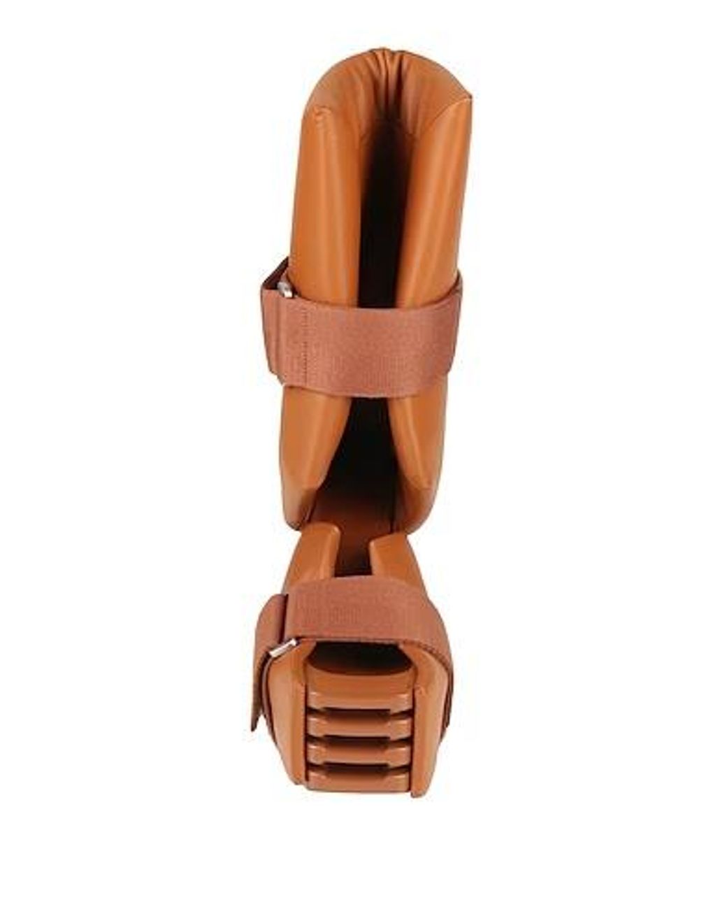 Rick Owens Brown Simple Leather Platform Boots