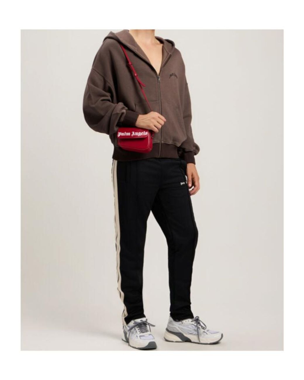 Palm Angels Black Classic Logo Track Pants for men