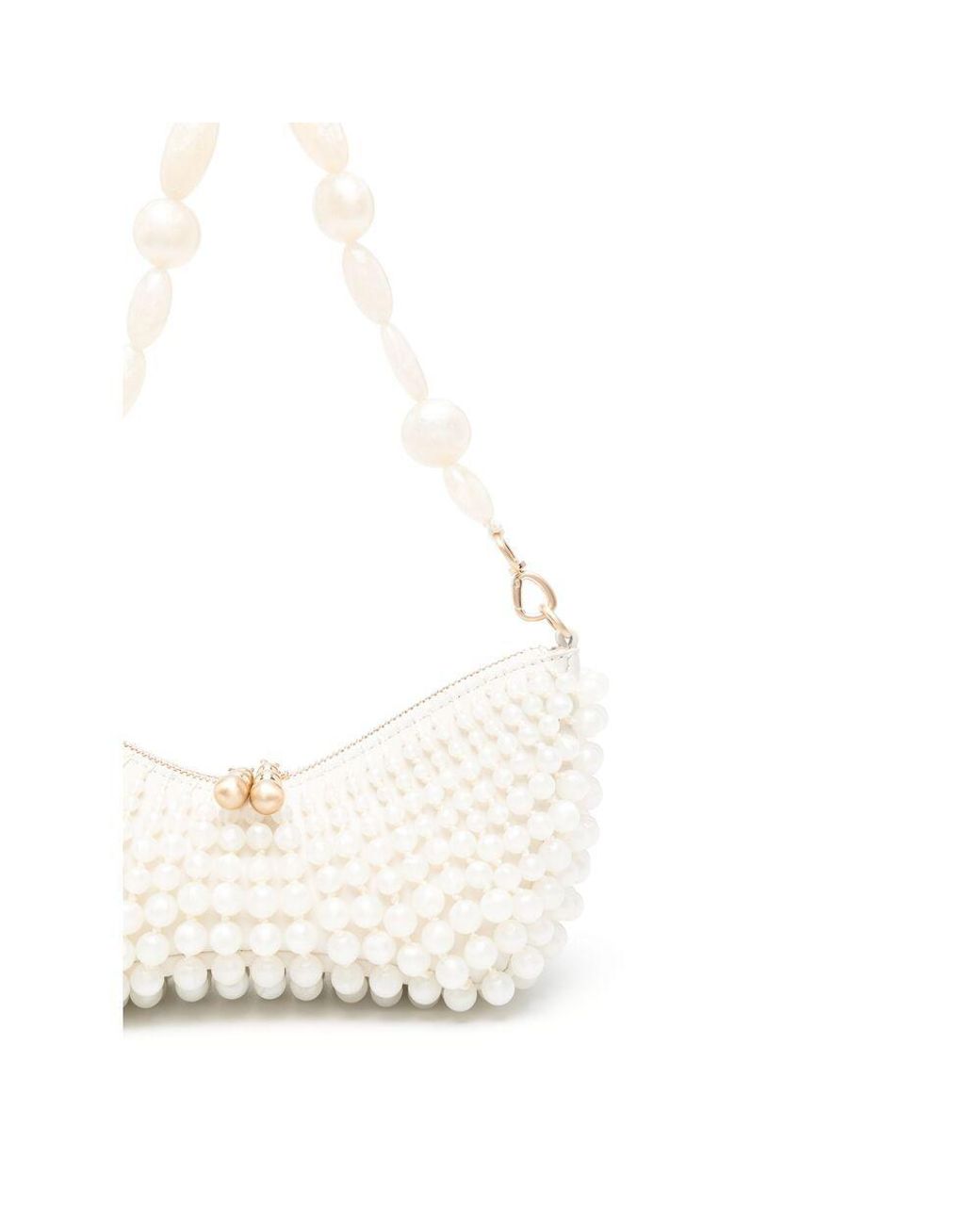 Cult Gaia White Mercier Zipped Mini Shoulder Bag