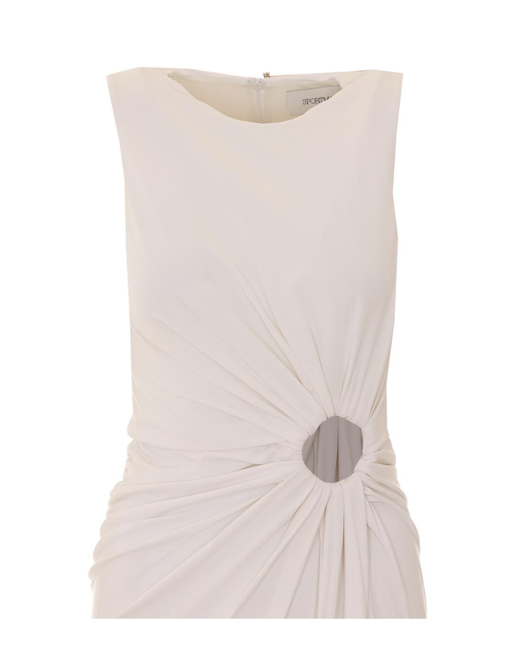 Sportmax White Saletta Ring-Detail Maxi Dress