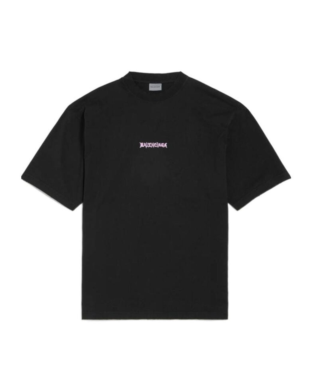 Balenciaga Black Diy Back Medium Fit T-Shirt for men