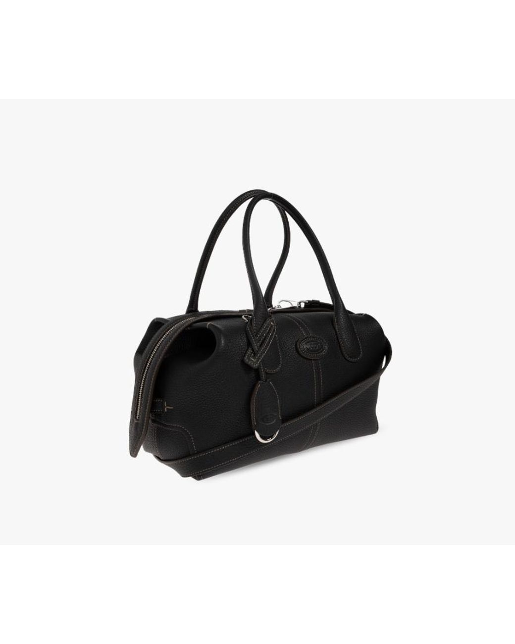 Tod's Black Logo Embossed Tote Bag