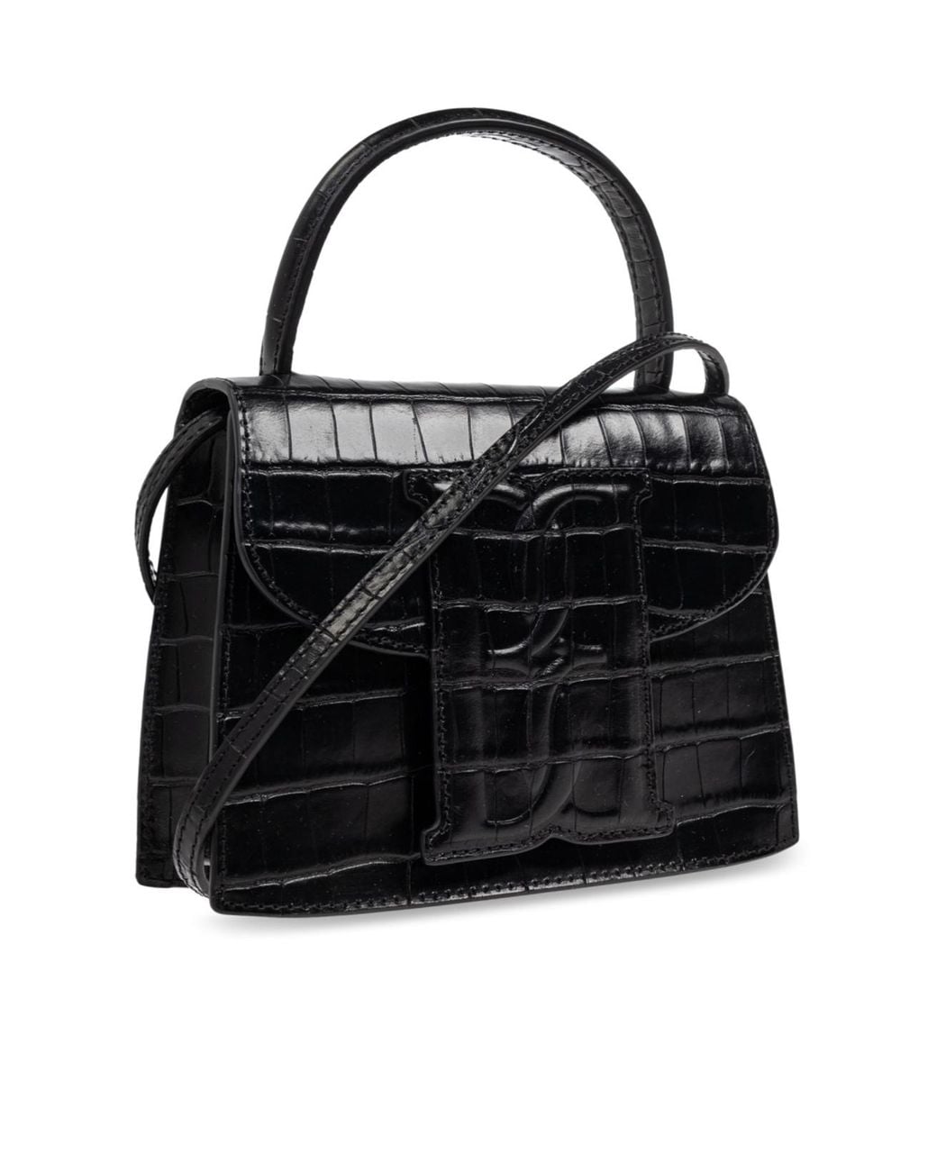 By Malene Birger Black Ramil Embossed Shoulder Bag