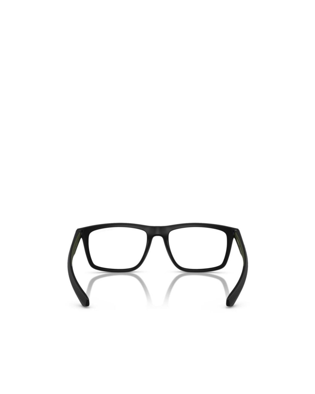 Emporio Armani Black Square-Frame Clip-On Glasses for men