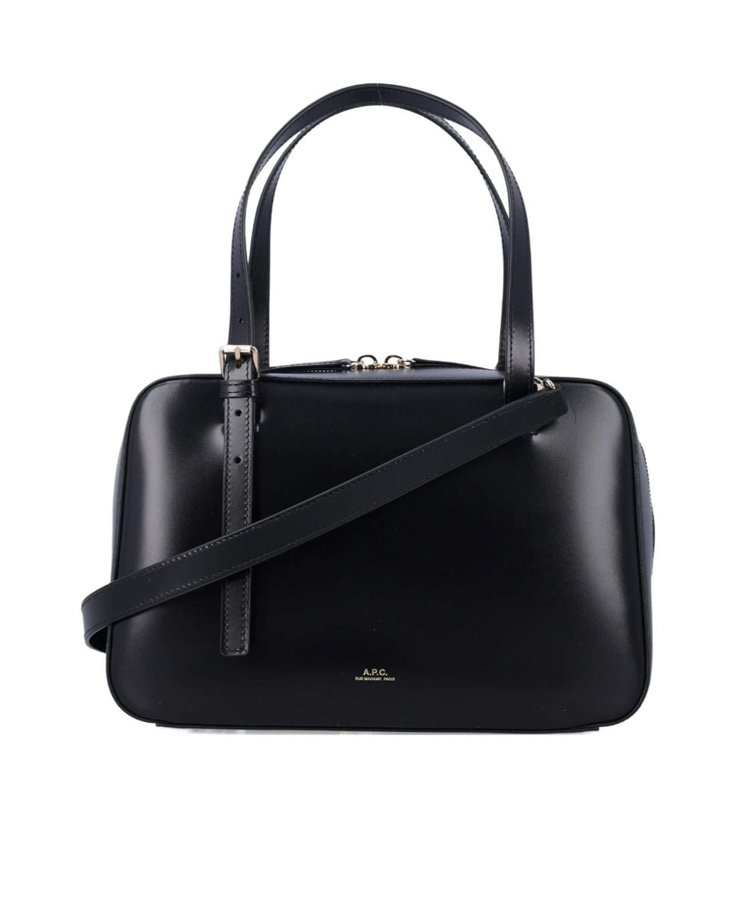 A.P.C. Black Virginie Box Tote Bag