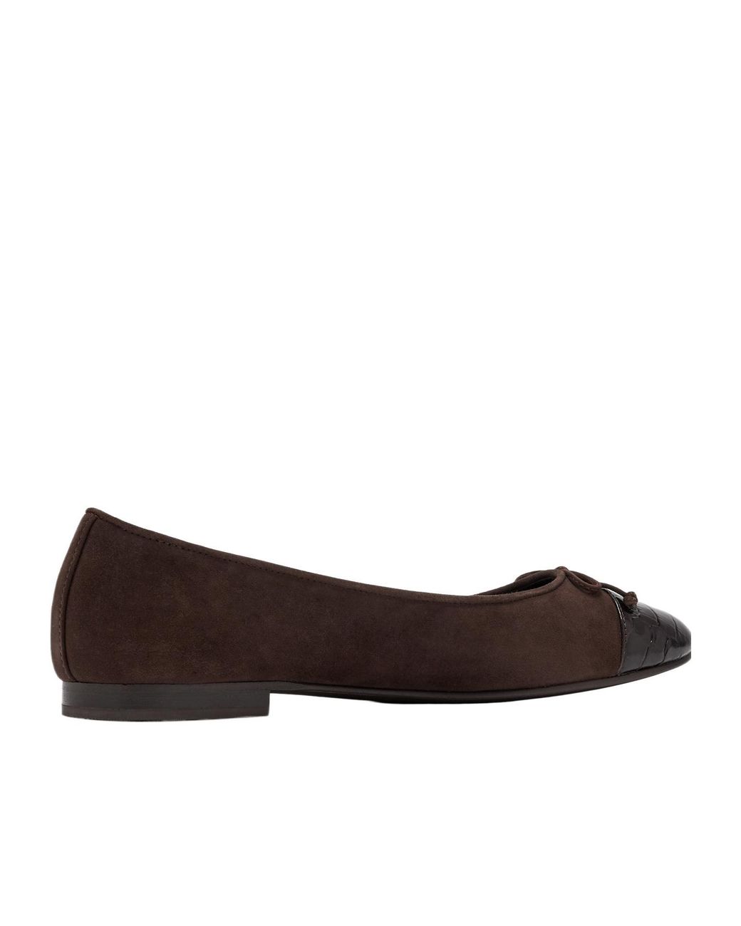 Tory Burch Brown Bow Detailed Flat Shoes