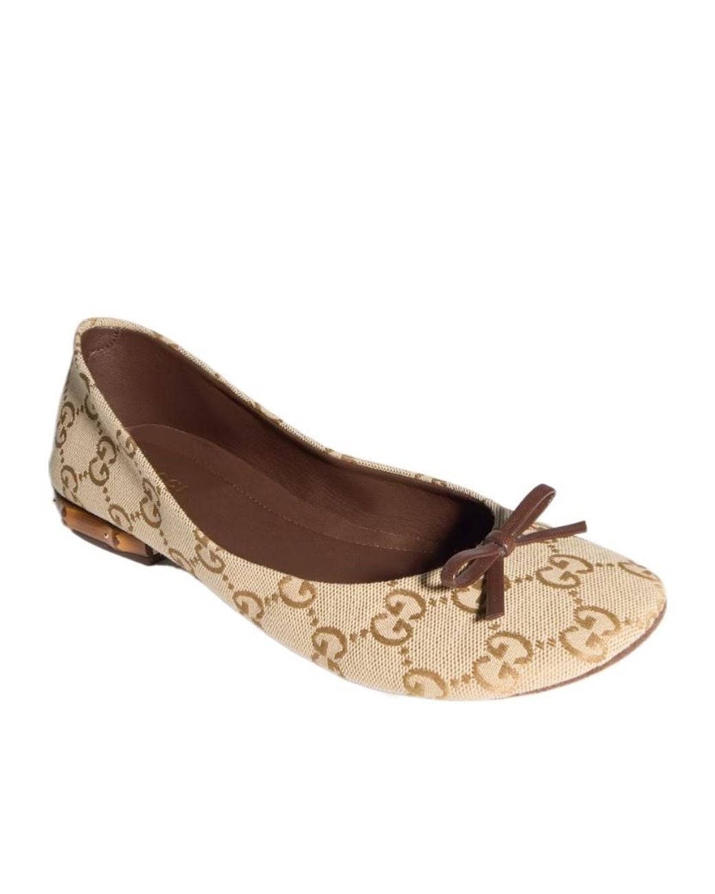Gucci Brown Ballerina With Bamboo