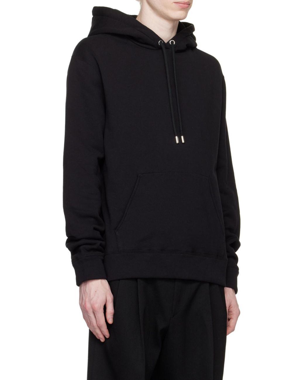 Lanvin Black Pull Rope Hooded Sweater for men