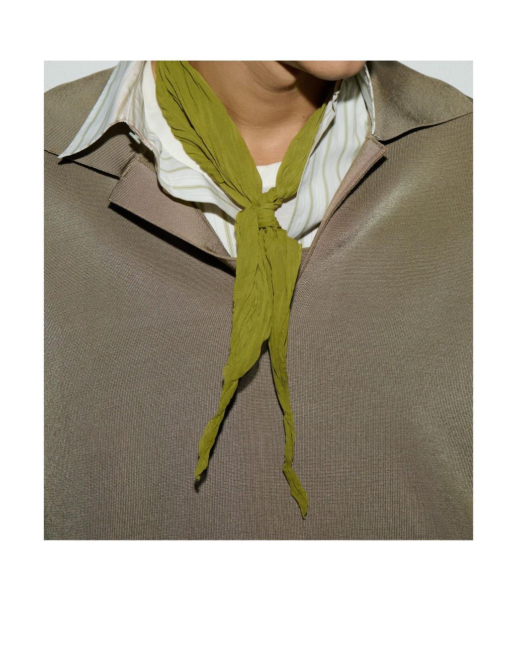 AMI Metallic Ami Crinkled Gavroche Scarf for men