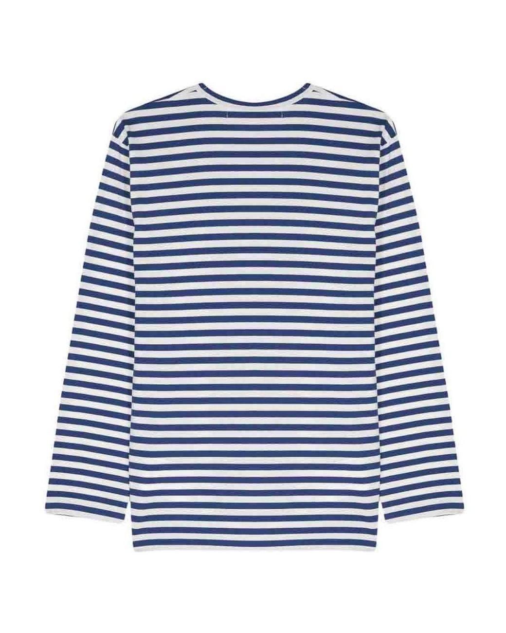 COMME DES GARÇONS PLAY Blue Striped T-Shirt