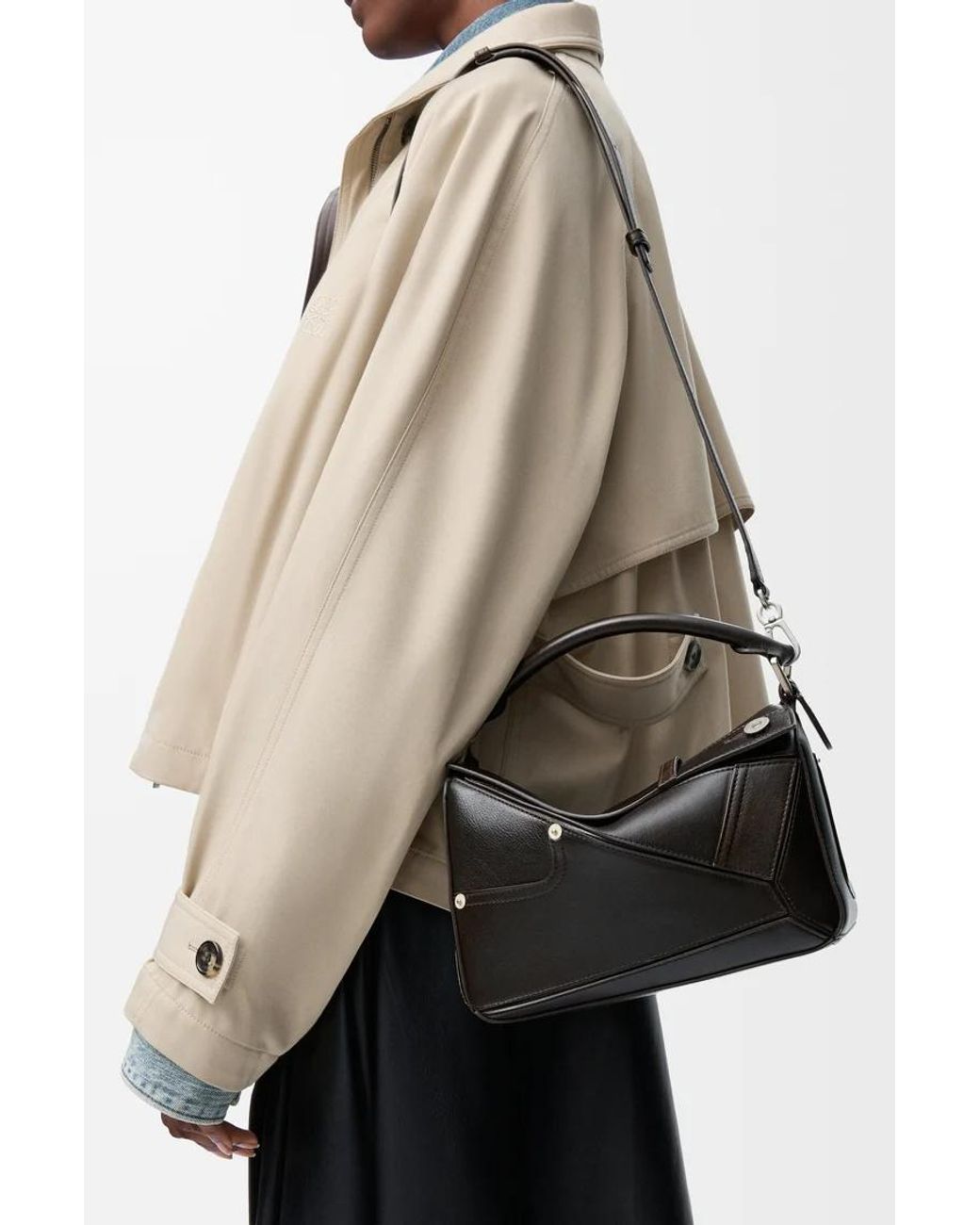 Loewe Black Panta Small Puzzle Bag