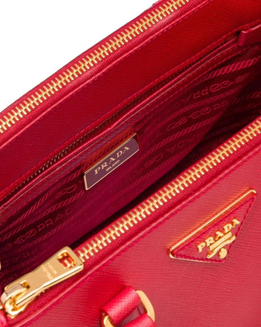 Prada Red Galleria Small Saffiano Leather Bag